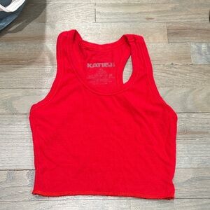 Katie J NYC Red Tank Top